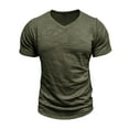 thumbnail image 1 of CHGBMOK Mens T-Shirts Short Sleeve V Neck Solid Casual Classic Shirts Summer Stretchy Loose Lightweight Tees, 1 of 7