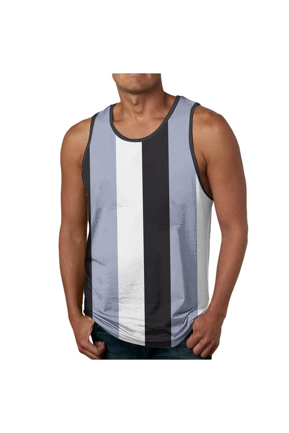 CHGBMOK Mens Tank Tops Summer Leisure Time Fitness Home Wear Pajamas Color Cotton Fashion Streak Printing T-shirt Sports Sizes S-2XL