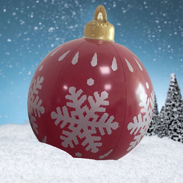 CHGBMOK Outdoor Christmas Inflatable Ball Christmas Decorations Yard