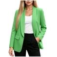thumbnail image 1 of CHGBMOK Plus Size Blazers for Women Business Casual Long Sleeve Suit Jacket Lapel Open Front Work Blazer with Pocket, 1 of 4