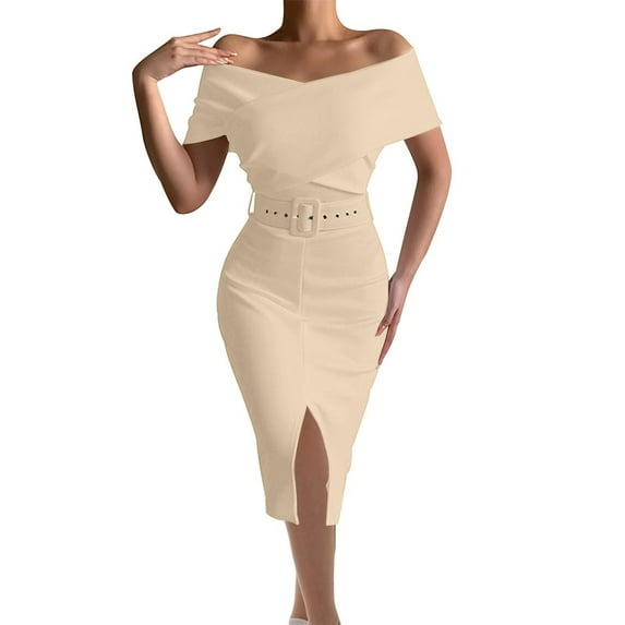 CHGBMOK Plus Size Dresses for Women Summer Bandage Solid Color Backless Strapless Party Long Maxi Dress Sizes S-3XL