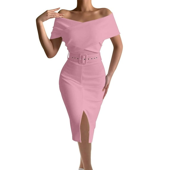 CHGBMOK Plus Size Dresses for Women Summer Bandage Solid Color Backless Strapless Party Long Maxi Dress Sizes S-3XL