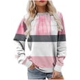 thumbnail image 1 of CHGBMOK Plus Size Sweatshirt for Women Crew Neck Long Sleeve Fall Shirts Casual Pleated Front Tops Retro Floral Print Pullover, 1 of 5