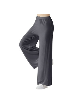 HDE Women's Plus Size Yoga Pants High Waisted Wide Leg Leggings Black 1X