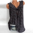 thumbnail image 1 of CHGBMOK Plus Size Womens Summer Tops Floral Printed Casual Loose Blouse Swing V-neck Tees Sleeveless Shirts Oversize Graphic Tank Tops, 1 of 8