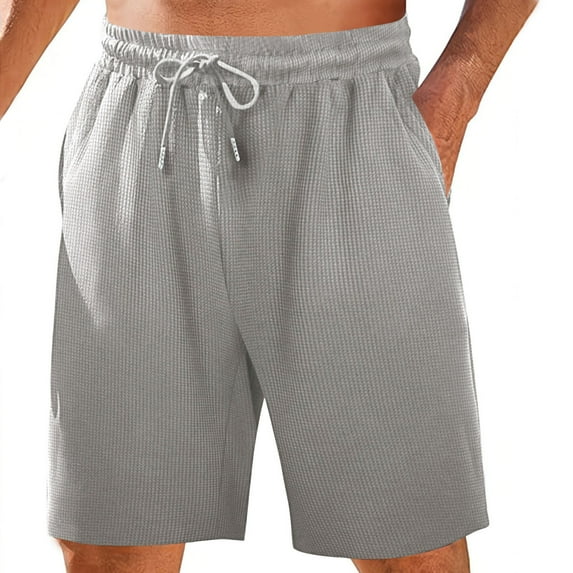 CHGBMOK Shorts Men Loose Straight Beach Medium Pants Casual Sports Five Point Pants S-2XL