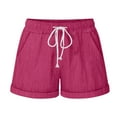 thumbnail image 1 of CHGBMOK Shorts for Women Fashionable Solid Color Three Way Pants with Drawstring Shorts S-2XL, 1 of 6