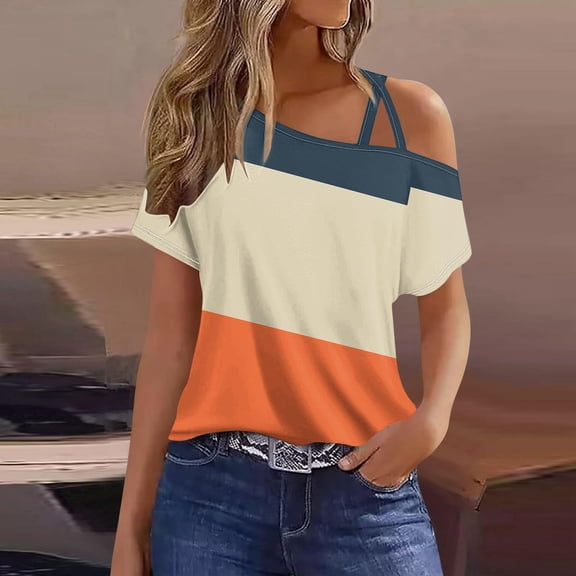 CHGBMOK Trendy Queen Womens Summer Tops Short Sleeve T Shirts for Women Solid Color Camisole Sleeveless Loose Tank Blouses