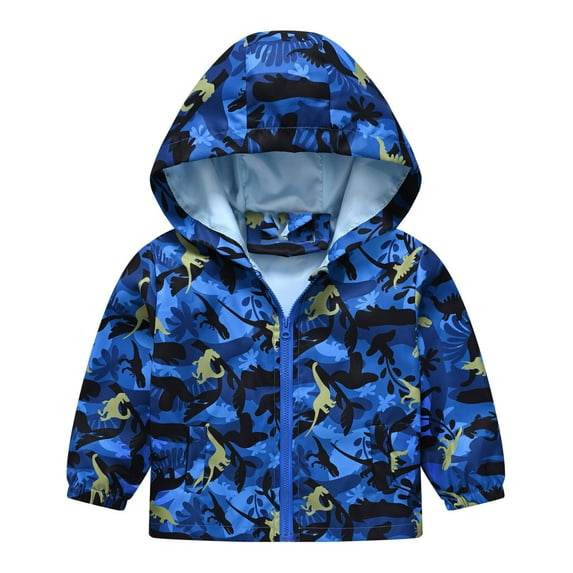 CHGBMOK Under $10 Clearance 4T-13T Toddler Baby Boys Girls Flower Print Fleece Plush Windproof Cute Winter Thick Casual Keep Warm Hooded Coat Jacket