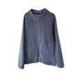 thumbnail image 1 of CHGBMOK Women Fleece Jacket Stand Collar Long Sleeve Full Zip Lightweight Coat Casual Loose Fit Outerwear with Pockets, 1 of 6