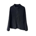 thumbnail image 1 of CHGBMOK Women Fleece Jacket Stand Collar Long Sleeve Full Zip Lightweight Coat Casual Loose Fit Outerwear with Pockets, 1 of 6