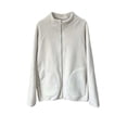 thumbnail image 1 of CHGBMOK Women Fleece Jacket Stand Collar Long Sleeve Full Zip Lightweight Coat Casual Loose Fit Outerwear with Pockets, 1 of 6