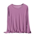 thumbnail image 1 of CHGBMOK Women Long Sleeve Shirts Crew Neck Loose Thermal Tunic Tops Casual Solid Base Layer Tees, 1 of 6