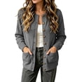 thumbnail image 1 of CHGBMOK Women Plus Size Round Neck Knit Cardigan Sweater Long Sleeve Button Down Casual Open Front Coat with Pockets Lightweight Fall Winter Outerwear, 1 of 8