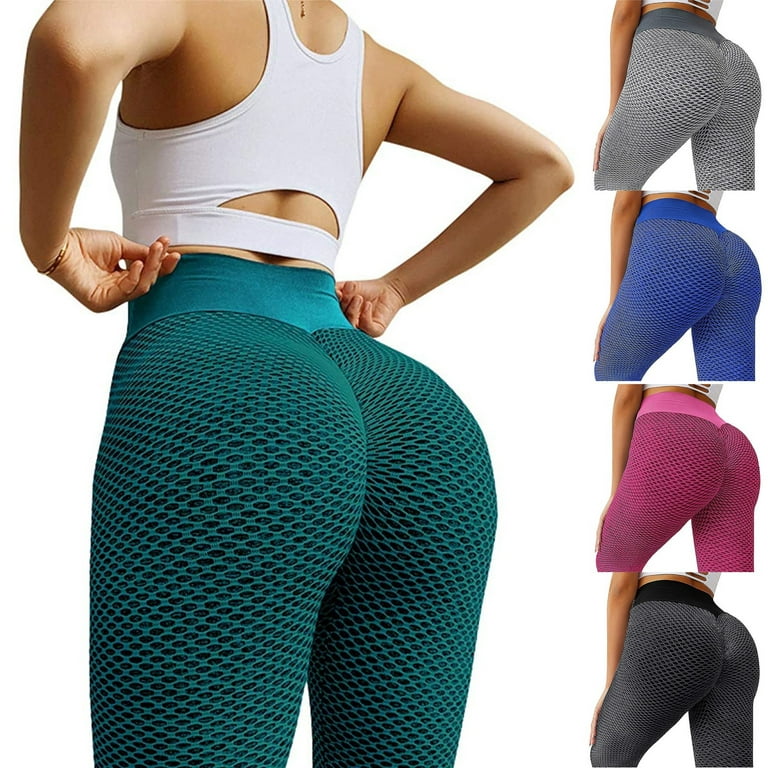CHGBMOK Women's High Waist Yoga Pants Tummy Control Slimming Booty Leggings  Workout Running Butt Lift Tights Gray