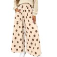 thumbnail image 1 of CHGBMOK Women's Polka Dot Wide Leg Pants Elastic High Waist Loose Casual Trousers Pull On Flowy Palazzo Pants with Pockets, 1 of 7