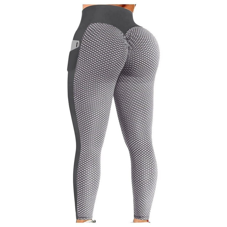 PUYA Yoga Pants with Pockets for Women High Waist Tummy Control Slimming Booty  Leggings Workout Running Butt Lift Tights 