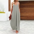 thumbnail image 1 of CHGBMOK Womens Jumpsuits Casual Dressy Summer Solid Camis Sleeveless Petite Wide Leg Pant Jumpsuit, 1 of 8