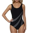 thumbnail image 1 of CHGBMOK Womens One Piece Swimsuits Tummy Control Bathing Suits Modest Full Coverage Swimsuit Color Block Wide Straps Swimwear, 1 of 6