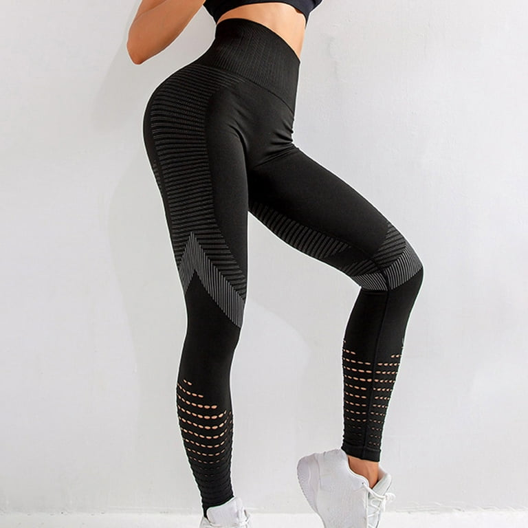 CHGBMOK Yoga Pants for Women Mesh Breathable High Waist Tight Yoga Pants  Fitness Pants Hip Lifting Running Pants 