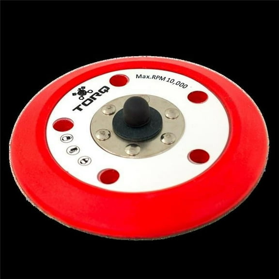CHGBUFLC-201 5 in. Torq R5 Dual-Action Red Backing Plate with Hyper Flex Technology
