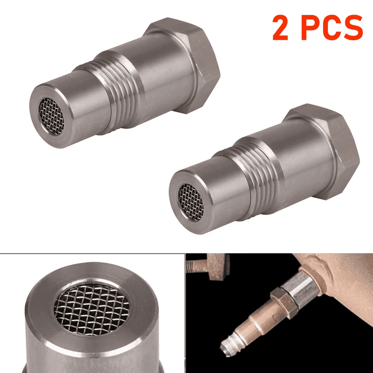 M18*1.5 Car O2 Sensors Protective Plug Adapter Stainless Steel Engine  Eliminator Adapter with Filter 