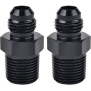 CHGRNLF 6AN Male Flare to 3/8" NPT Pipe Fitting Adapter Aluminum Straight Black 2PCS