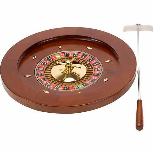 CHH 16" Deluxe Wooden Roulette Game with Rake