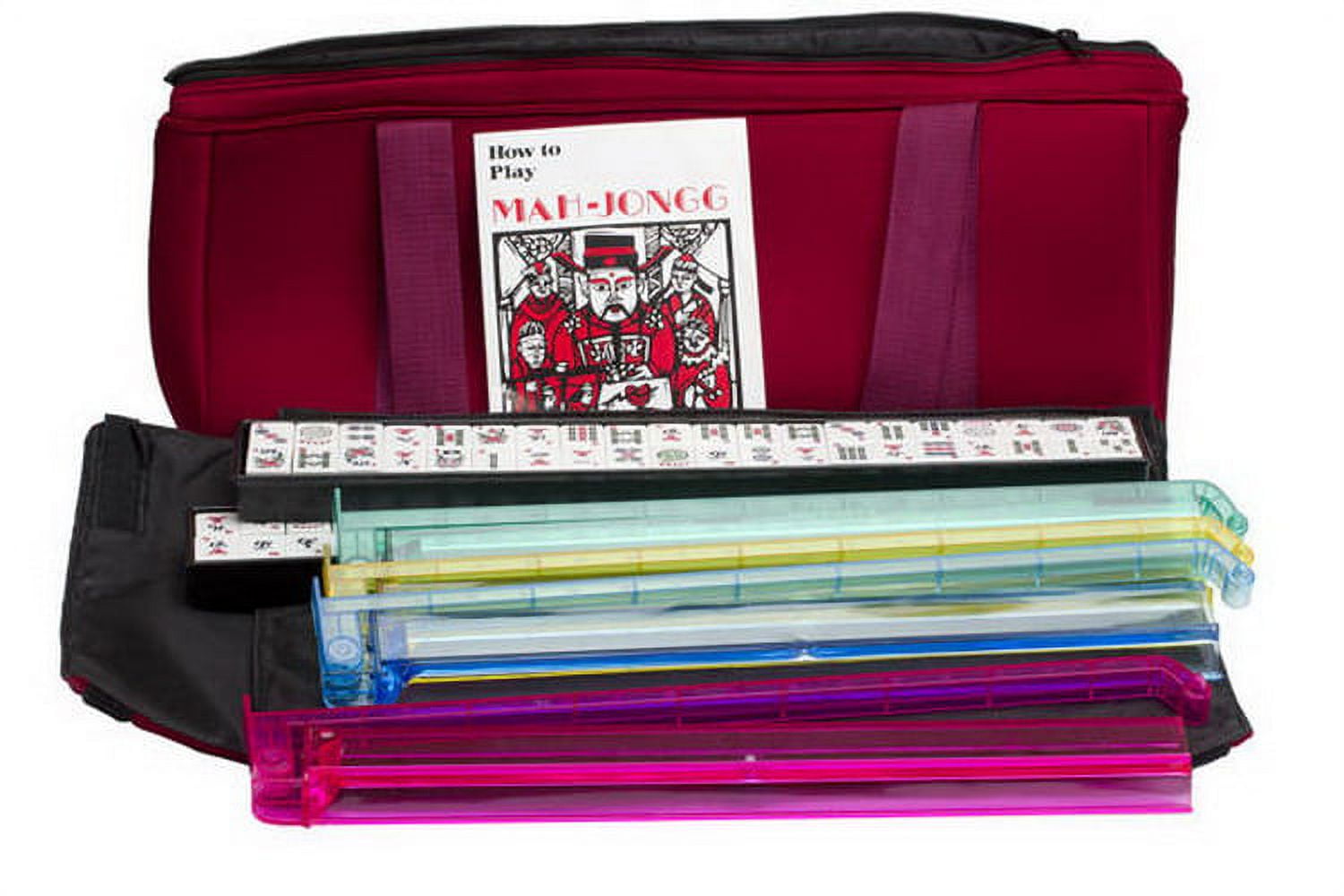 CHH 2398P Wester Mah Jong in Burgundy Bag