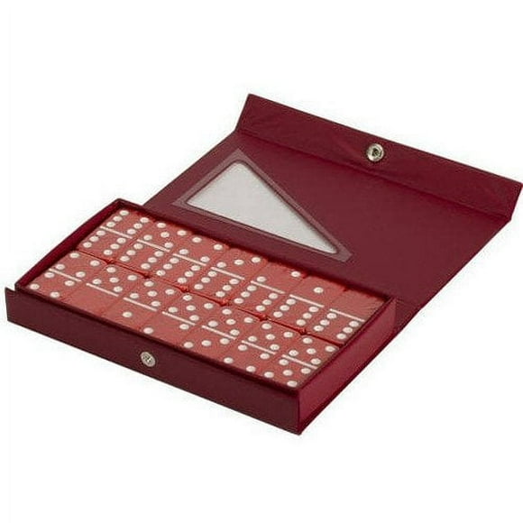 CHH Double 6 Jumbo Dominoes, 28 Pieces, Vinyl Case, Tile Games
