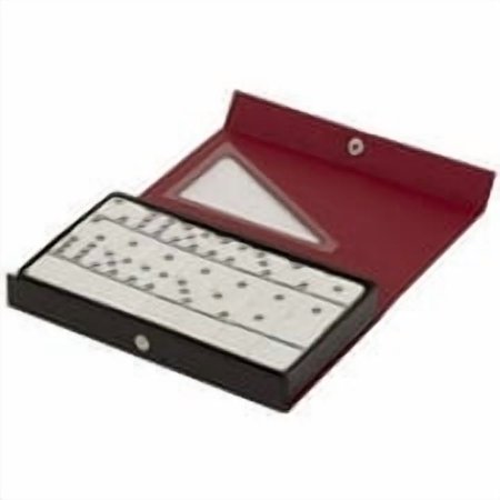 CHH Double 6 Jumbo Dominoes Tile Games 28 Pieces, Vinyl Case