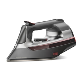 CHI 360 Precision Steam Iron for Clothes with Titanium-Infused Ceramic Soleplate, Retractable Cord & Auto Shut-Off, 1725 W, Black