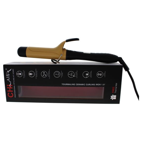 CHI Air Tourmaline Ceramic 1 1/2" Curling Iron, Onyx Black