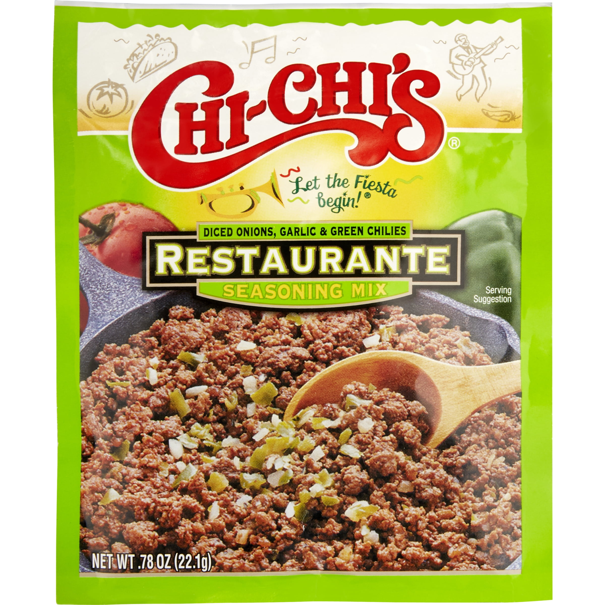CHICHI'S Seasoning Restaurante Mix, 0.78 oz Plastic Pouch