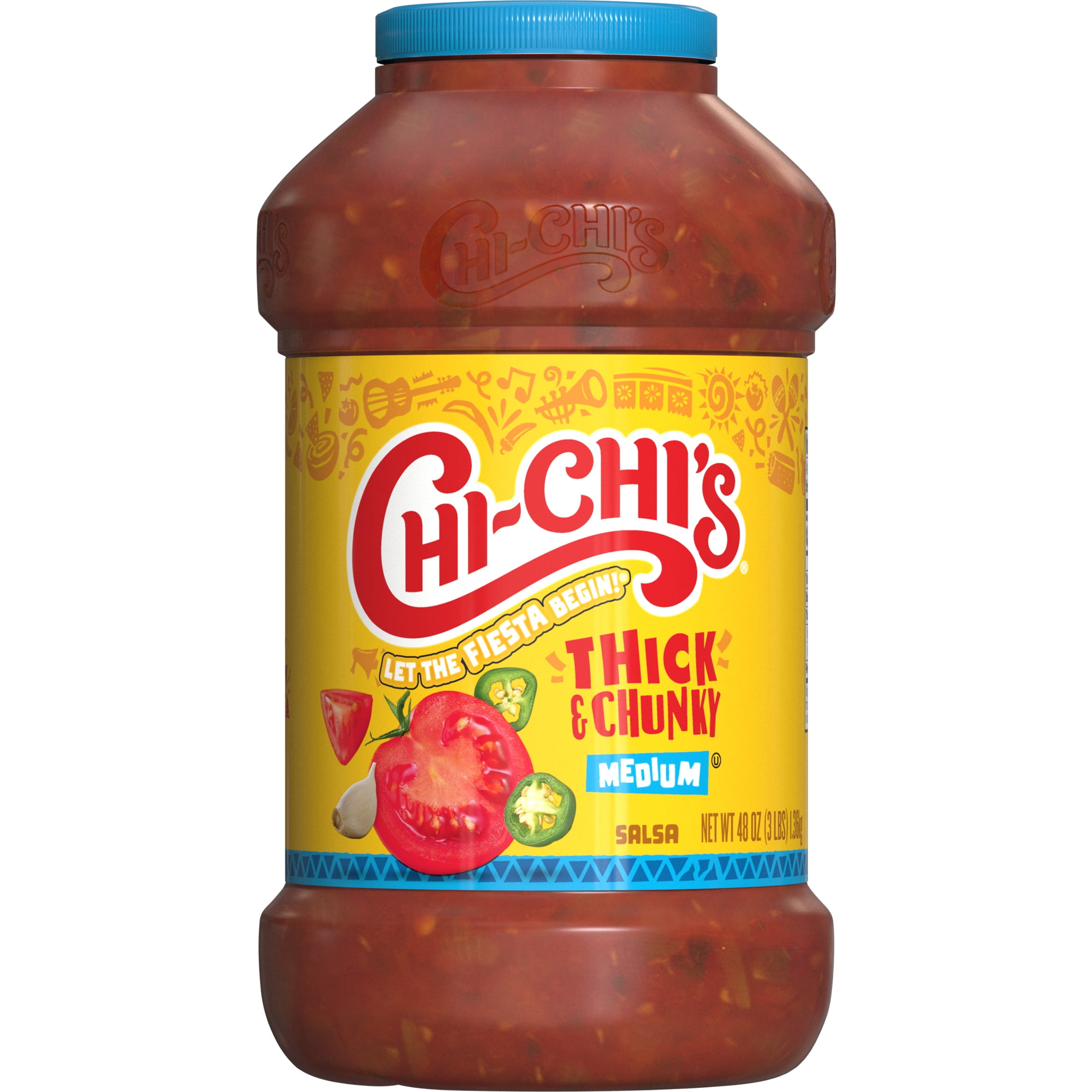 CHI CHI'S Salsa, Gluten Free, Chip Dip, Medium, Large 48 oz Plastic Jar