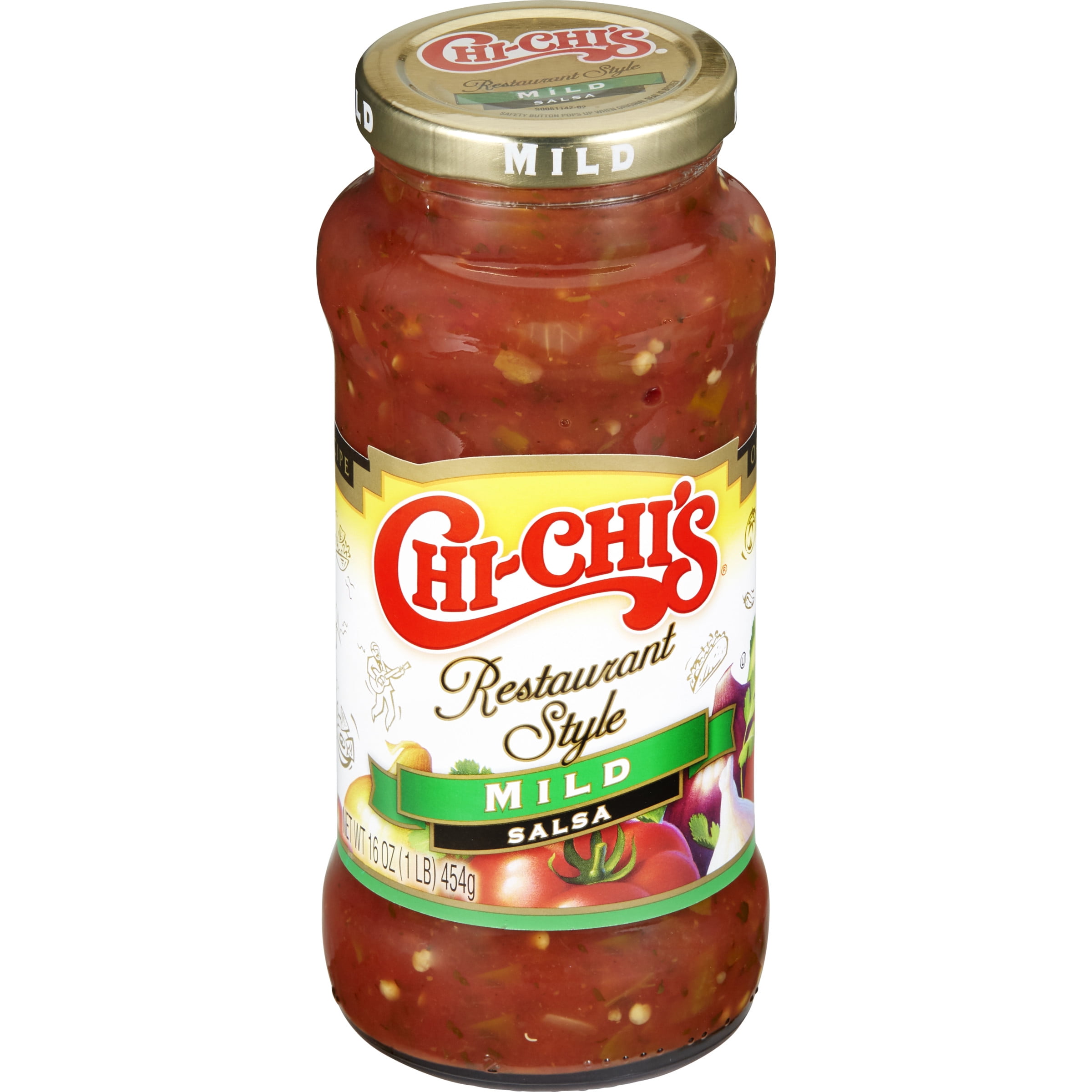 CHICHI'S Restaurant Style Salsa, Gluten Free, Chip Dip, Mild, 16oz Jar