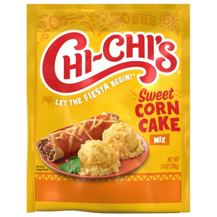 CHI-CHI'S Sweet Corn Cake Mix, Shelf-Stable, 7.4 oz Pouch, (12 Count)