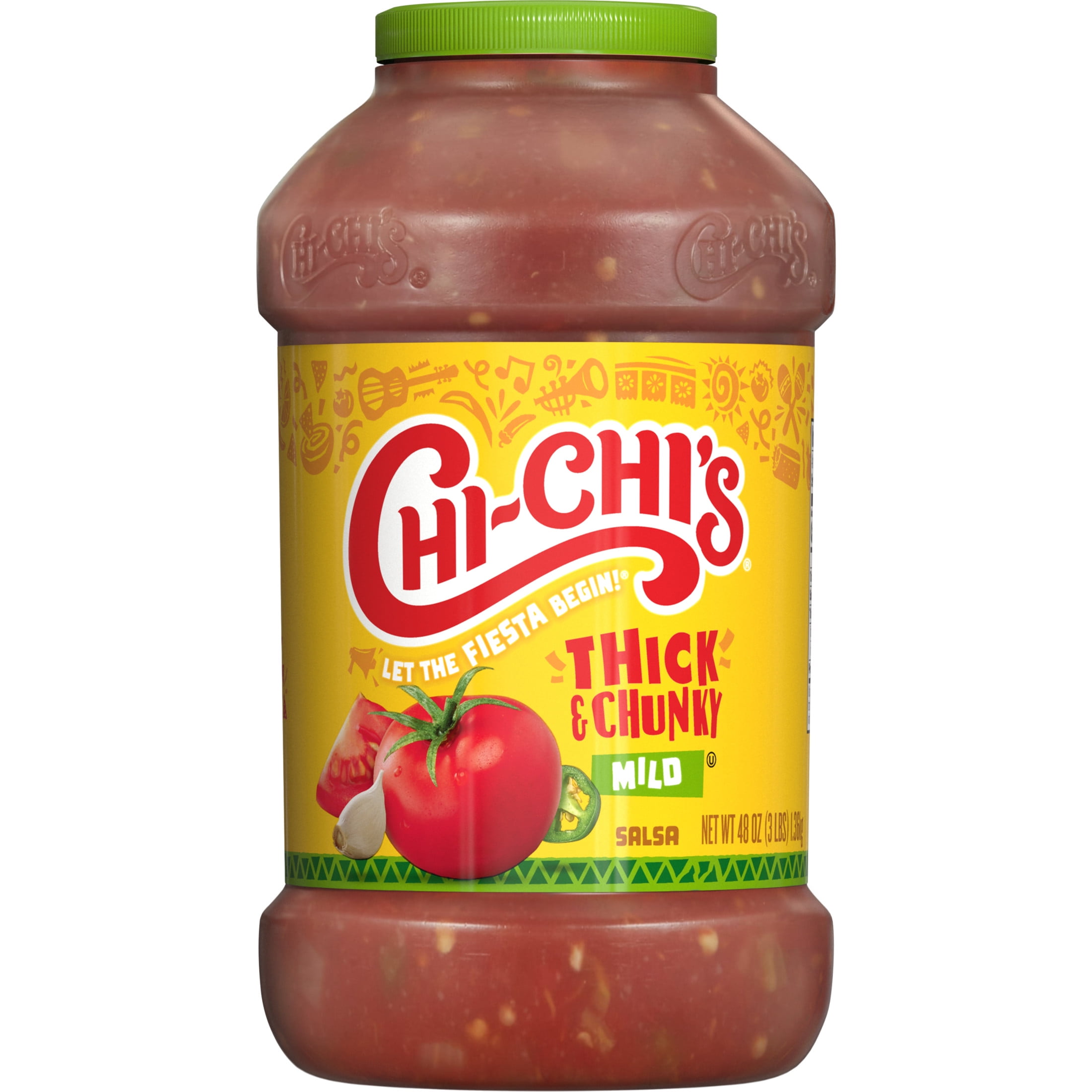 CHICHI'S Thick & Chunky Mild Salsa, Gluten Free, Chip Dip, Large 48 oz Plastic Jug