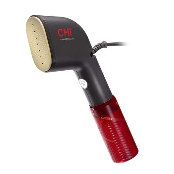 CHI Collapsible Travel Steamer, Powerful 20 Gram-Per-Minute Steam Output, Nonstick Heated Faceplate, 11611