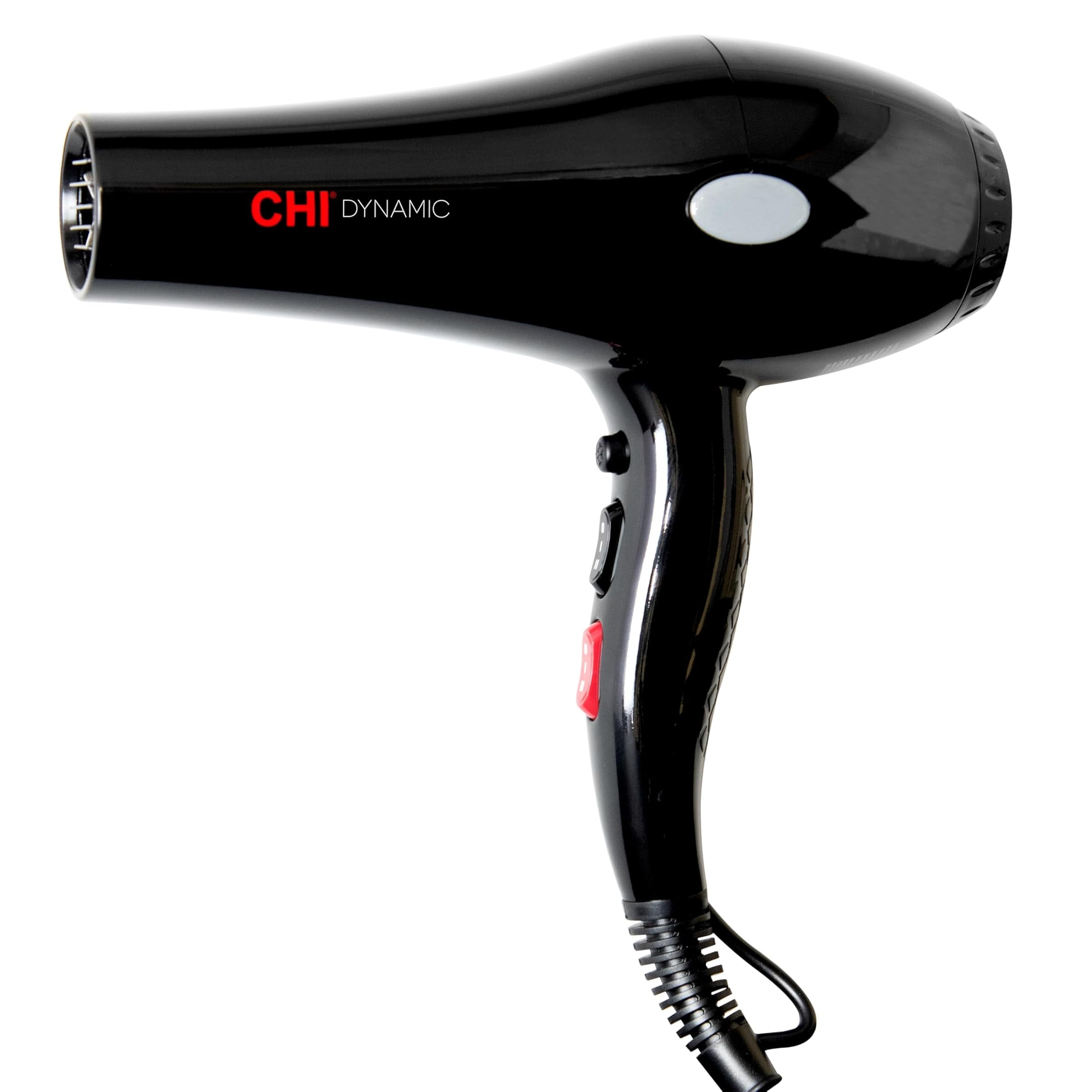 CHI Dynamic Hair Dryer, Blow Dryer for Smooth & Voluminous Hair, Comb-Attachment & Air Concentrating Nozzle for Faster Styling, Low Noise