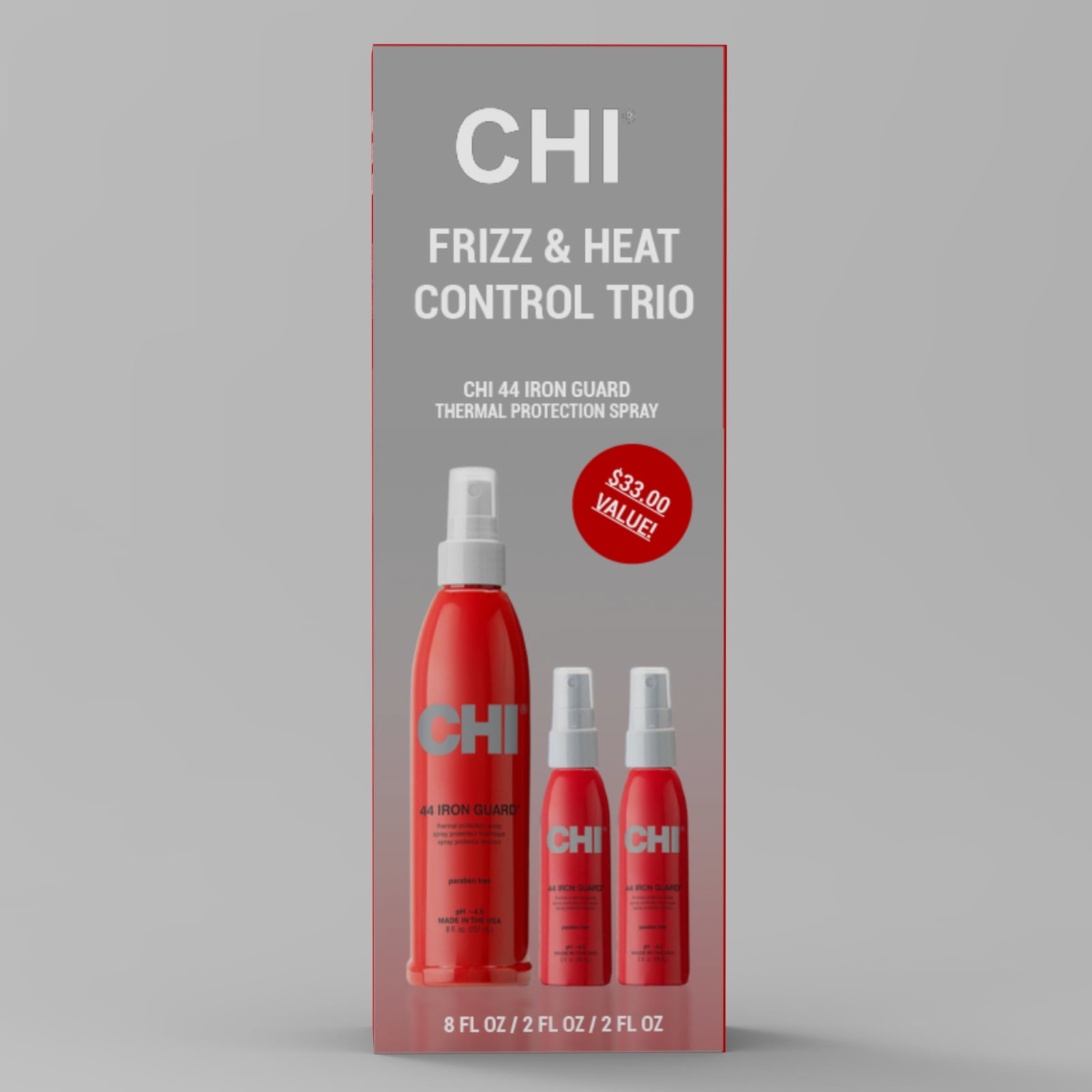 CHI Frizz & Heat Control Trio Gift Set (8 fl oz / 2 fl oz / 2 fl