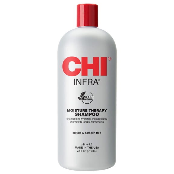 CHI Infra Moisture Therapy Shampoo, Hydrate, Repair & Boost Shine, Sulfate & Paraben Free, 32 oz
