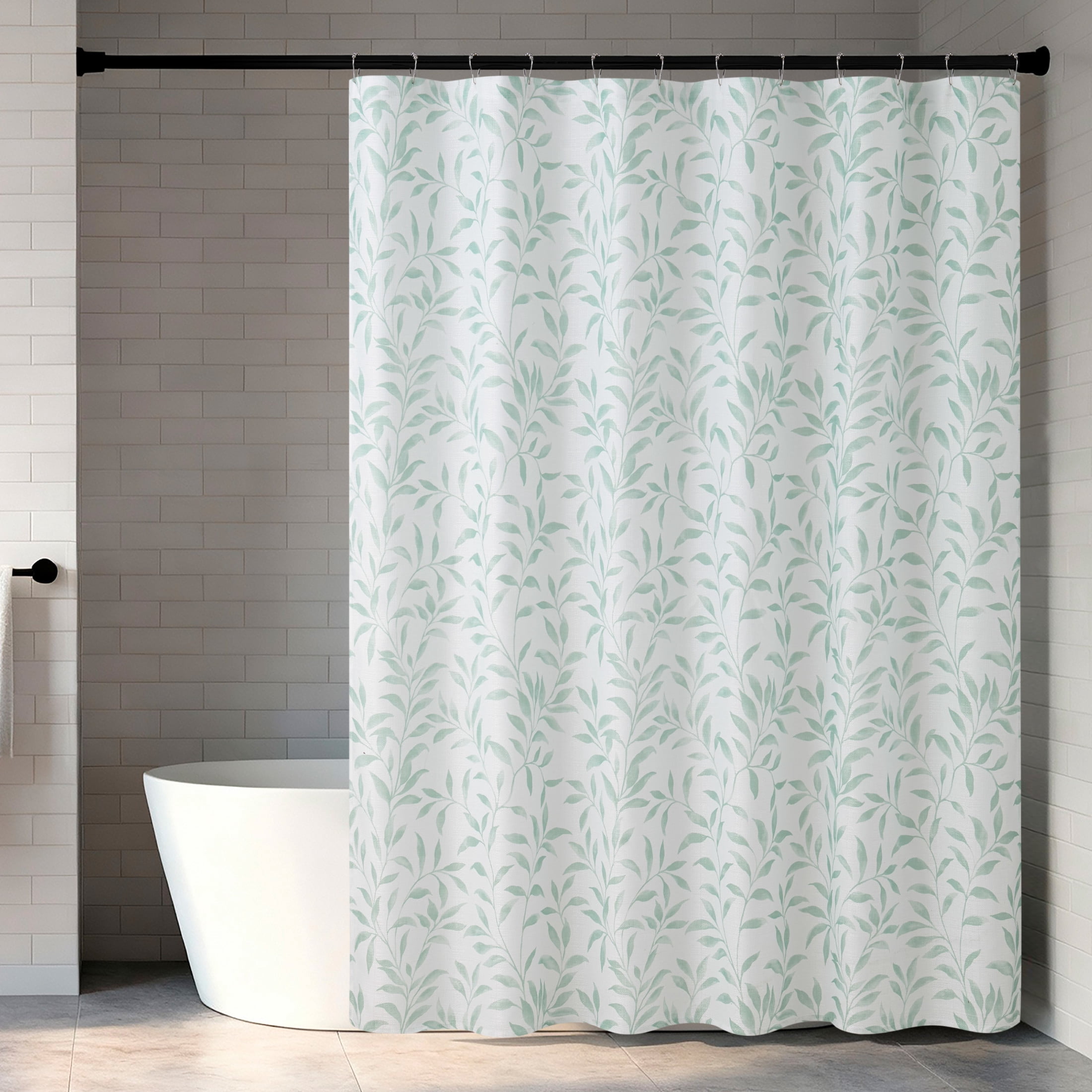 CHI Katherine Shower Curtain and Hooks Modern Washable 70" W x 72" L 13-Piece Set