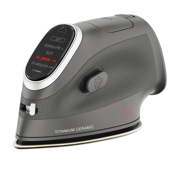 CHI Mini Clothing Iron, Steam Iron for Clothes with Titanium-Infused Ceramic Soleplate, Black