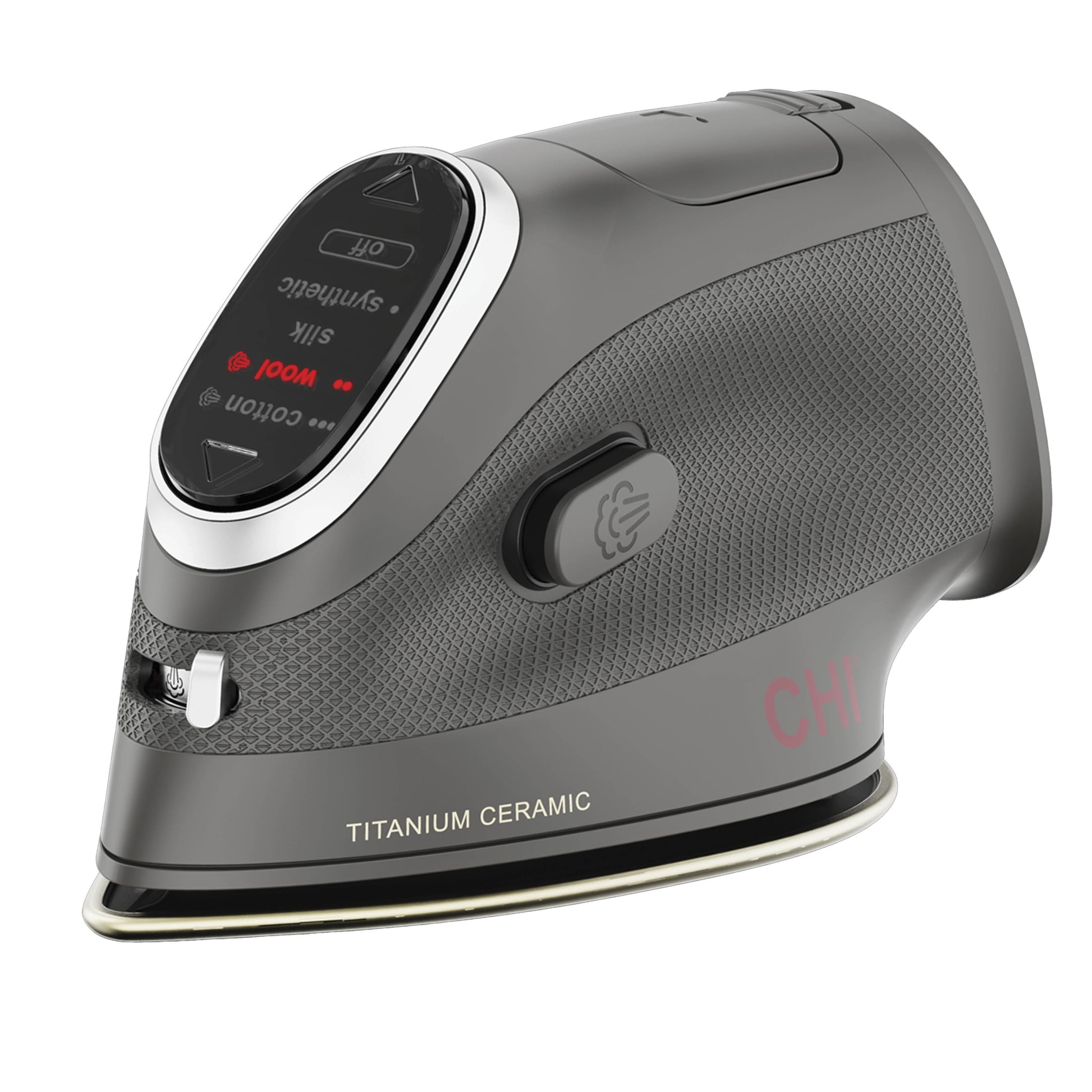 CHI Mini Clothing Iron, Steam Iron for Clothes with Titanium-Infused Ceramic Soleplate, Black
