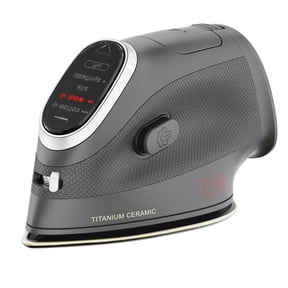 CHI Mini Clothing Iron, Steam Iron for Clothes with Titanium-Infused Ceramic Soleplate, Black