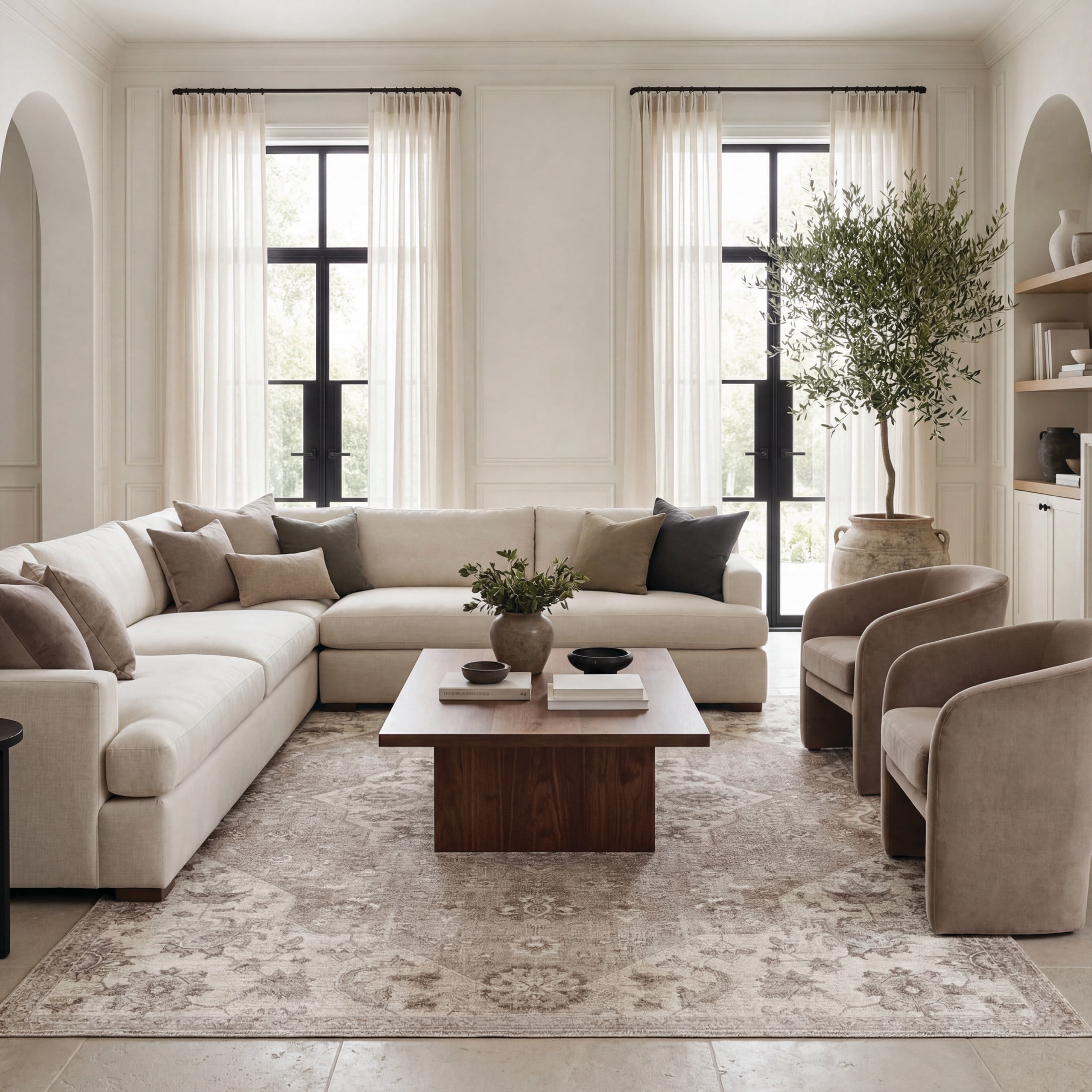 CHI Monroe Cream/Beige 8'6" x 13' Area Rug