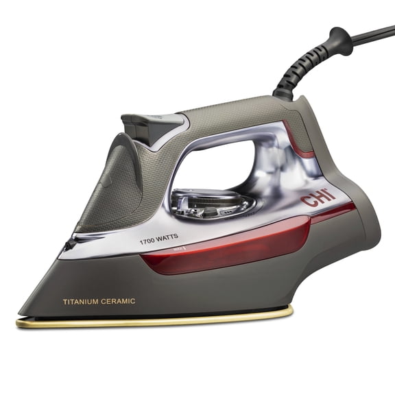 CHI Professional Iron, Titanium-Infused Ceramic Soleplate, Black