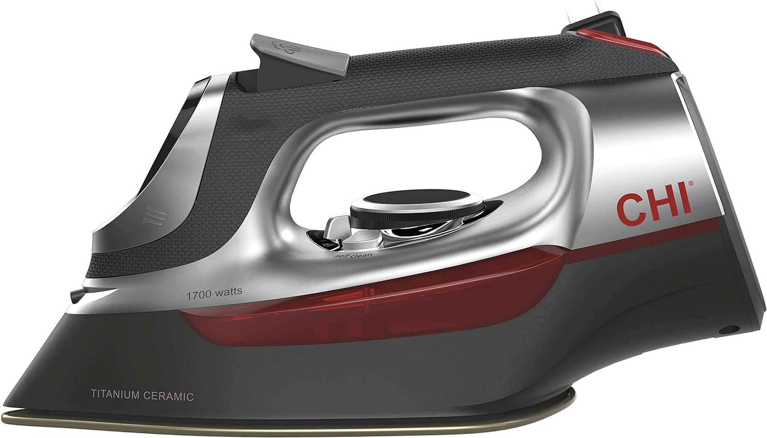 CHI Steam Iron for Clothes with 8' Retractable Cord, 1700