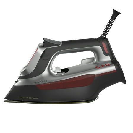 CHI 1800 Watts Titanium Ceramic Touchscreen Iron, Black